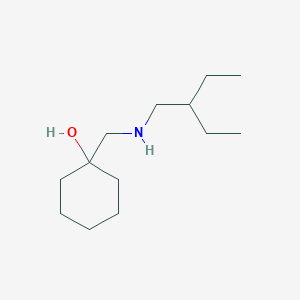 molecular formula C13H27NO B13293089 1-{[(2-Ethylbutyl)amino]methyl}cyclohexan-1-ol 