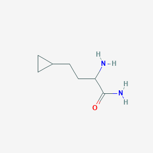 molecular formula C7H14N2O B13293108 2-Amino-4-cyclopropylbutanamide 