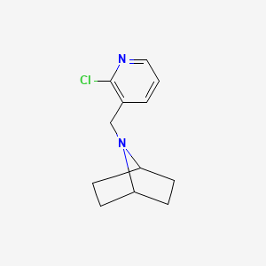 molecular formula C12H15ClN2 B13293136 7-[(2-Chloropyridin-3-yl)methyl]-7-azabicyclo[2.2.1]heptane 
