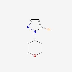 molecular formula C8H11BrN2O B13293161 5-Bromo-1-(tetrahydro-2H-pyran-4-yl)-1H-pyrazole 