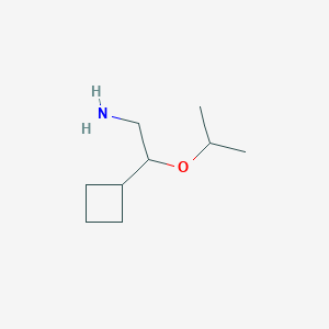 molecular formula C9H19NO B13293169 2-Cyclobutyl-2-(propan-2-yloxy)ethan-1-amine 