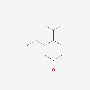 molecular formula C11H20O B13293191 3-Ethyl-4-(propan-2-YL)cyclohexan-1-one 