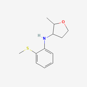 molecular formula C12H17NOS B13293197 2-Methyl-N-[2-(methylsulfanyl)phenyl]oxolan-3-amine 