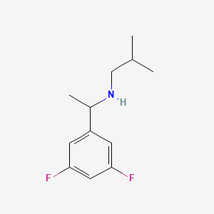 molecular formula C12H17F2N B13293234 [1-(3,5-Difluorophenyl)ethyl](2-methylpropyl)amine 