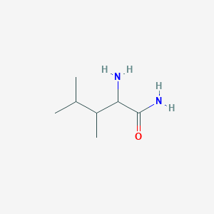 molecular formula C7H16N2O B13293239 2-Amino-3,4-dimethylpentanamide 