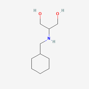 molecular formula C10H21NO2 B13293258 2-[(Cyclohexylmethyl)amino]propane-1,3-diol 