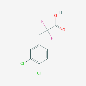 molecular formula C9H6Cl2F2O2 B13293264 3-(3,4-Dichlorophenyl)-2,2-difluoropropanoic acid 