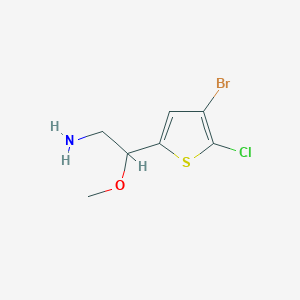 molecular formula C7H9BrClNOS B13293265 2-(4-Bromo-5-chlorothiophen-2-yl)-2-methoxyethan-1-amine 