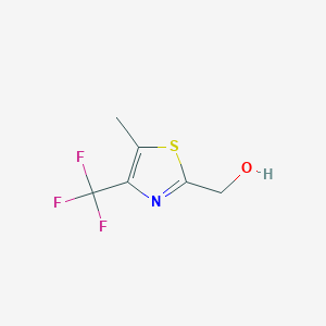 molecular formula C6H6F3NOS B13293272 [5-Methyl-4-(trifluoromethyl)-1,3-thiazol-2-yl]methanol 