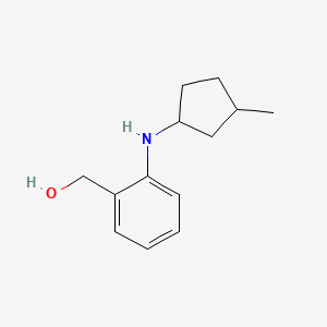 molecular formula C13H19NO B13293284 {2-[(3-Methylcyclopentyl)amino]phenyl}methanol 