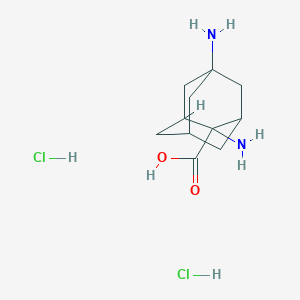 molecular formula C11H20Cl2N2O2 B13293291 2,5-Diaminoadamantane-2-carboxylic acid dihydrochloride 