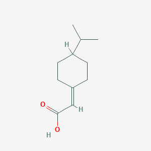 molecular formula C11H18O2 B13293304 2-[4-(Propan-2-yl)cyclohexylidene]acetic acid 