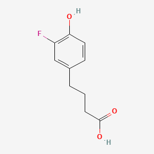 molecular formula C10H11FO3 B1329332 4-(3-fluoro-4-hydroxyphenyl)butanoic acid CAS No. 588-25-0
