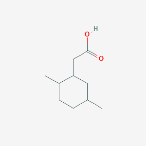 molecular formula C10H18O2 B13293333 2-(2,5-Dimethylcyclohexyl)acetic acid 