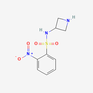 molecular formula C9H11N3O4S B13293338 N-(Azetidin-3-YL)-2-nitrobenzene-1-sulfonamide 