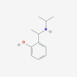 molecular formula C11H17NO B13293342 2-{1-[(Propan-2-yl)amino]ethyl}phenol 