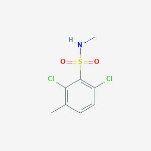 molecular formula C8H9Cl2NO2S B13293387 2,6-Dichloro-N,3-dimethylbenzene-1-sulfonamide 