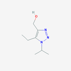 molecular formula C8H15N3O B13293405 [5-Ethyl-1-(propan-2-yl)-1H-1,2,3-triazol-4-yl]methanol 
