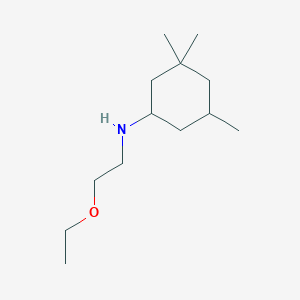 molecular formula C13H27NO B13293426 N-(2-ethoxyethyl)-3,3,5-trimethylcyclohexan-1-amine 