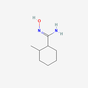 molecular formula C8H16N2O B13293427 N'-Hydroxy-2-methylcyclohexane-1-carboximidamide 