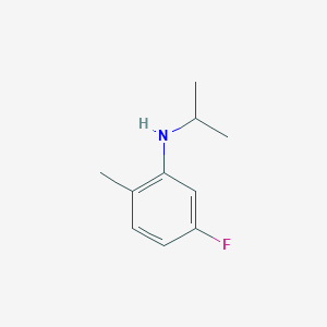 molecular formula C10H14FN B13293451 5-fluoro-2-methyl-N-(propan-2-yl)aniline 