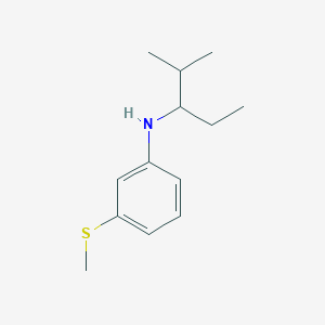 molecular formula C13H21NS B13293477 N-(2-Methylpentan-3-yl)-3-(methylsulfanyl)aniline 