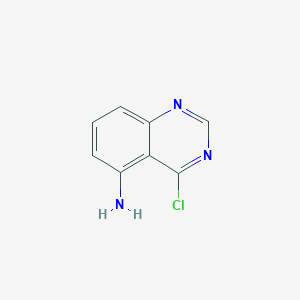 molecular formula C8H6ClN3 B13293486 4-Chloroquinazolin-5-amine 