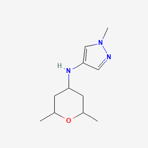 molecular formula C11H19N3O B13293539 N-(2,6-Dimethyloxan-4-yl)-1-methyl-1H-pyrazol-4-amine 