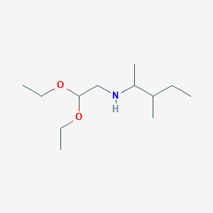 molecular formula C12H27NO2 B13293589 (2,2-Diethoxyethyl)(3-methylpentan-2-yl)amine 