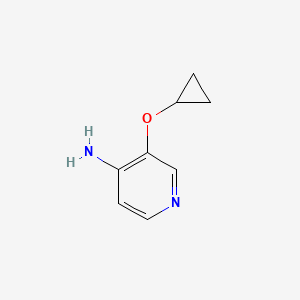 molecular formula C8H10N2O B13293615 3-Cyclopropoxypyridin-4-amine 