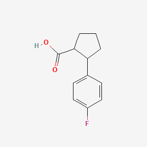 molecular formula C12H13FO2 B13293616 2-(4-Fluorophenyl)cyclopentane-1-carboxylic acid CAS No. 1542524-59-3