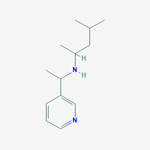 molecular formula C13H22N2 B13293628 (4-Methylpentan-2-yl)[1-(pyridin-3-yl)ethyl]amine 