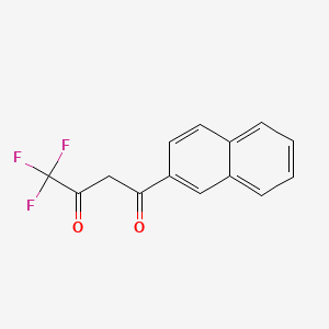 molecular formula C14H9F3O2 B1329369 1,3-丁二酮，4,4,4-三氟-1-(2-萘基)- CAS No. 893-33-4