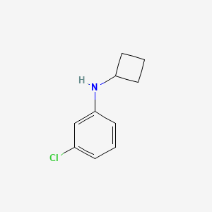 molecular formula C10H12ClN B13293700 3-chloro-N-cyclobutylaniline 