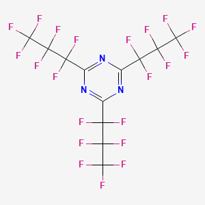 molecular formula C12F21N3 B1329371 2,4,6-Tris(heptafluoropropyl)-1,3,5-triazine CAS No. 915-76-4