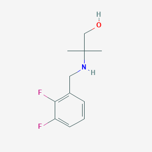 molecular formula C11H15F2NO B13293721 2-{[(2,3-Difluorophenyl)methyl]amino}-2-methylpropan-1-ol 