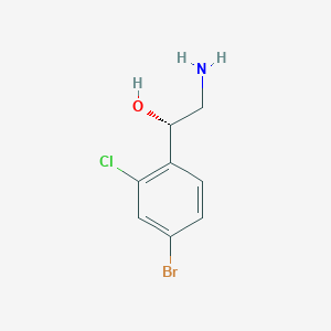 molecular formula C8H9BrClNO B13293759 (1S)-2-Amino-1-(4-bromo-2-chlorophenyl)ethan-1-ol 