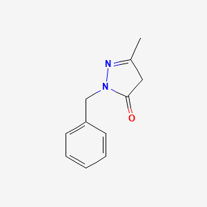 molecular formula C11H12N2O B1329376 2-Pyrazolin-5-one, 1-benzyl-3-methyl- CAS No. 946-23-6