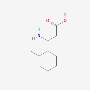 molecular formula C10H19NO2 B13293765 3-Amino-3-(2-methylcyclohexyl)propanoic acid 