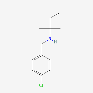 molecular formula C12H18ClN B13293786 [(4-Chlorophenyl)methyl](2-methylbutan-2-YL)amine 