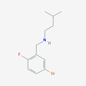 molecular formula C12H17BrFN B13293805 [(5-Bromo-2-fluorophenyl)methyl](3-methylbutyl)amine 