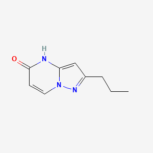 molecular formula C9H11N3O B13293812 2-propyl-4H,5H-pyrazolo[1,5-a]pyrimidin-5-one 