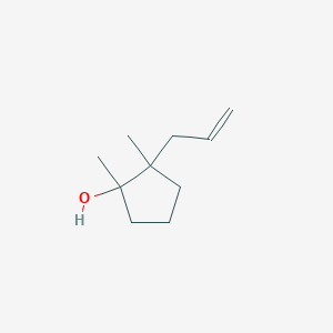 molecular formula C10H18O B13293819 1,2-Dimethyl-2-(prop-2-en-1-yl)cyclopentan-1-ol 