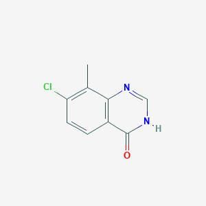 molecular formula C9H7ClN2O B13293843 7-Chloro-8-methyl-3,4-dihydroquinazolin-4-one CAS No. 860193-24-4
