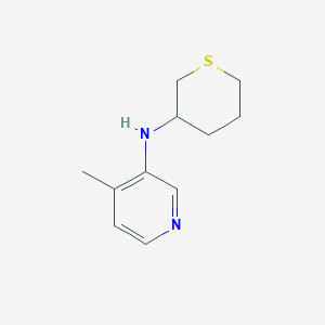 molecular formula C11H16N2S B13293876 4-methyl-N-(thian-3-yl)pyridin-3-amine 