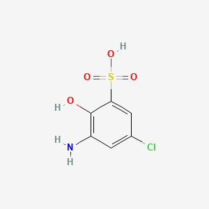 molecular formula C6H6ClNO4S B1329389 3-氨基-5-氯-2-羟基苯磺酸 CAS No. 88-23-3