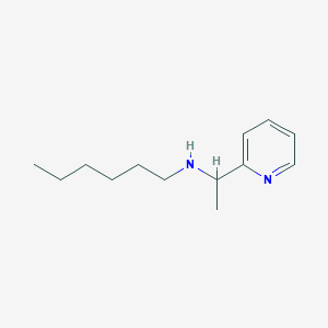 molecular formula C13H22N2 B13293898 Hexyl[1-(pyridin-2-yl)ethyl]amine 