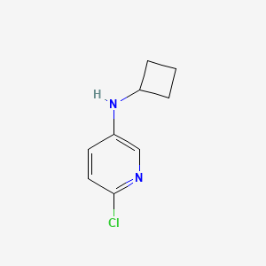 molecular formula C9H11ClN2 B13293905 6-chloro-N-cyclobutylpyridin-3-amine 