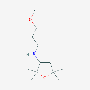 molecular formula C12H25NO2 B13293925 N-(3-Methoxypropyl)-2,2,5,5-tetramethyloxolan-3-amine 