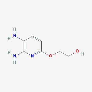 molecular formula C7H11N3O2 B13293931 2-[(5,6-Diaminopyridin-2-YL)oxy]ethan-1-OL 